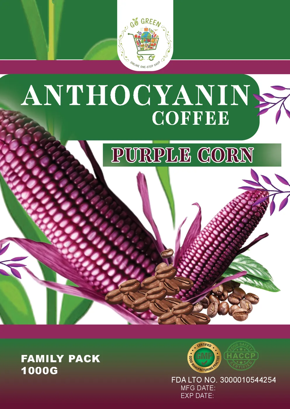 Anthocyanin Coffee Family Pack 1000g