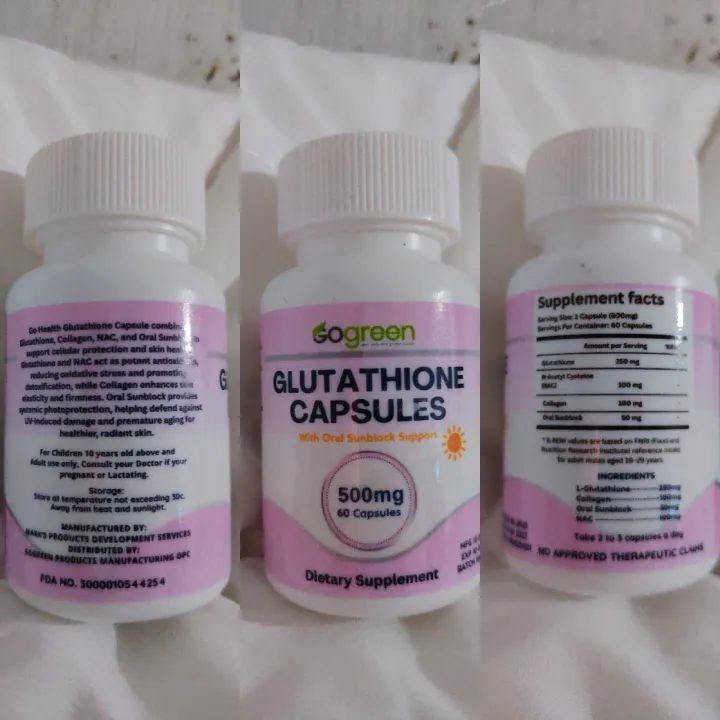 Authentic Glutathione Capsule W/ Oral Sunblock Support